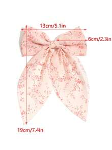 2 chiếc kẹp tóc nơ hoa bằng vải chiffon màu hồng bóng, kiểu dáng giản dị, phong cách cung đình, dễ thương, thanh lịch, thích hợp cho các bữa tiệc, đường phố, làm từ polyester, phù hợp cho mọi mùa, hè, kỳ nghỉ, du lịch, lễ hội, sinh nhật. - Màu Hồng Tươi - Xem 5