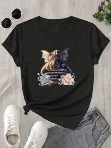 Halloween Graphic T-Shirt - Black - View 1