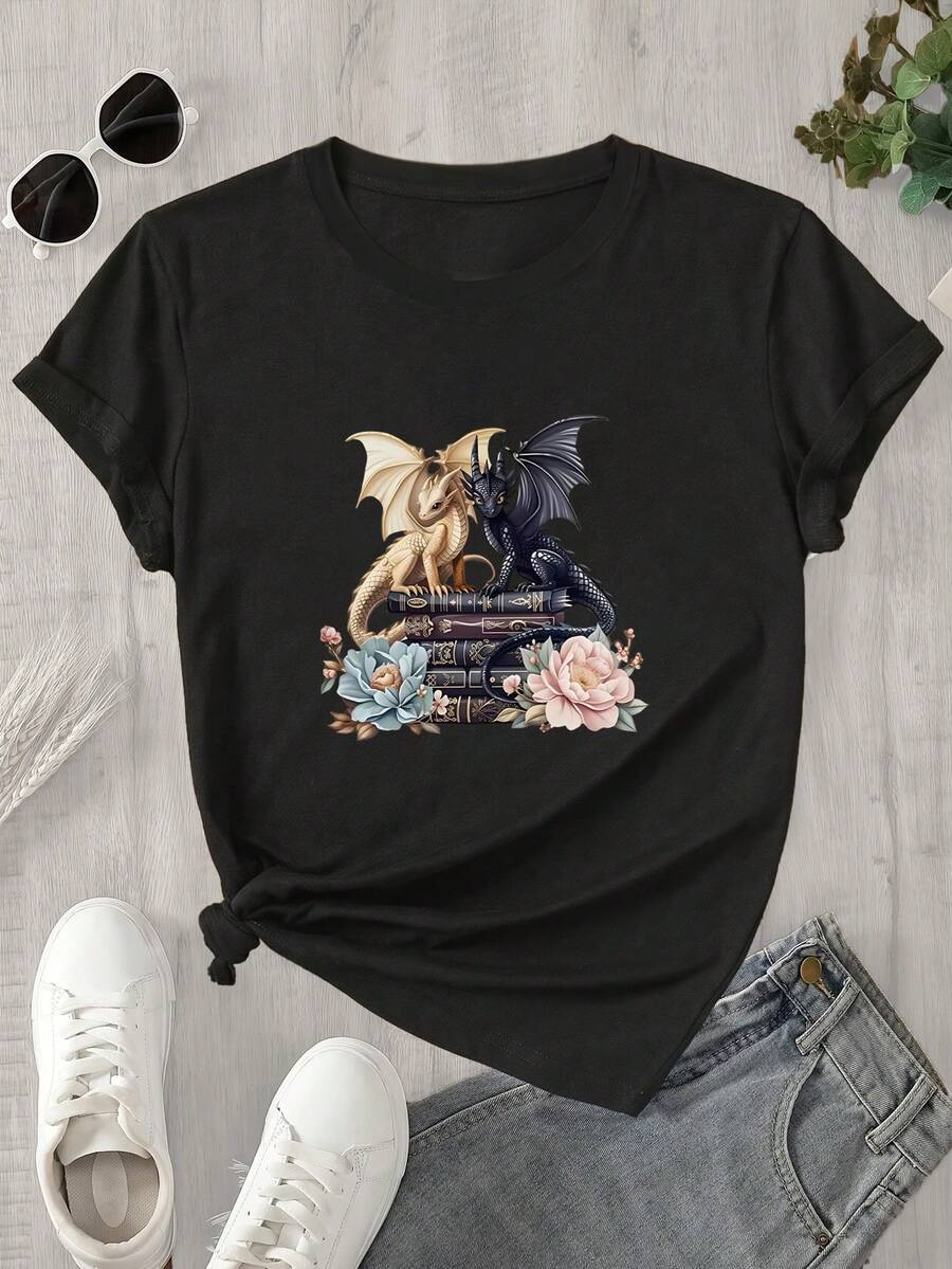 Halloween Graphic T-Shirt - Black - View 1