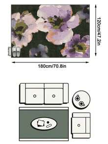 1件地板墊/地毯（地毯、地毯、區域地毯、浴室墊、浴室地毯、門墊），現代美學INS風格古典油畫花卉 - 柔軟仿羊絨地毯，適用於浴室、廚房、入口、走廊、床邊、客廳、臥室等，四季可洗地板墊，家居裝飾 - 彩色 - 查看 12