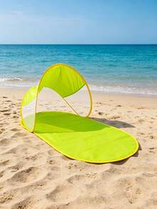 1pc Instant Pop-Up Beach Camping Tent - Spacious Outdoor Sun Shade Canopy, Comes With Carrying Bag, Suitable For Family And Friends, Blue Triangular Design, Polyester Fabric, Perfect For Beach, Camping, Hiking, Essential For Camping - One Size Fits All - View 13