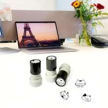 Cute Cartoon Cat Black Stamp For Journal Decoration, Handmade Collage Material For Scrapbooking, Stamp Pad. - A10 - View 5