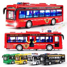 UINLE Baby City Sightseeing Bus Toy Car With Lights And Music, Openable Doors, Police/Fire/Sightseeing Multiple Styles, City Service Theme, Bus Model, Children's Interactive Play, Role-Playing Game, Scene Simulation - Multicolor - View 2