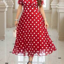 yonghongmaoyi1 Reflora Vestido floral elegante de talla grande, verano - Rosa - Ver 9