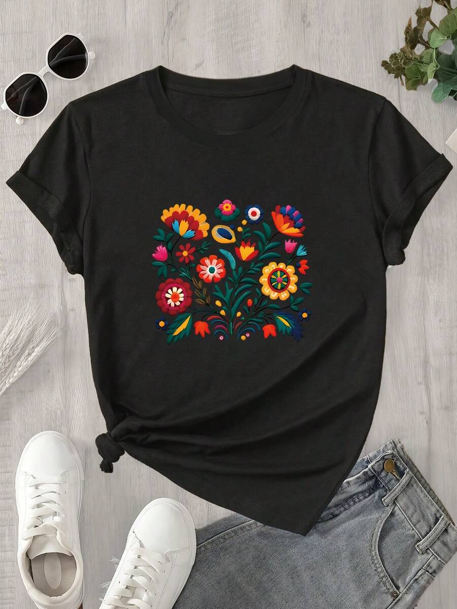 Halloween Graphic T-Shirt - Black - View 1