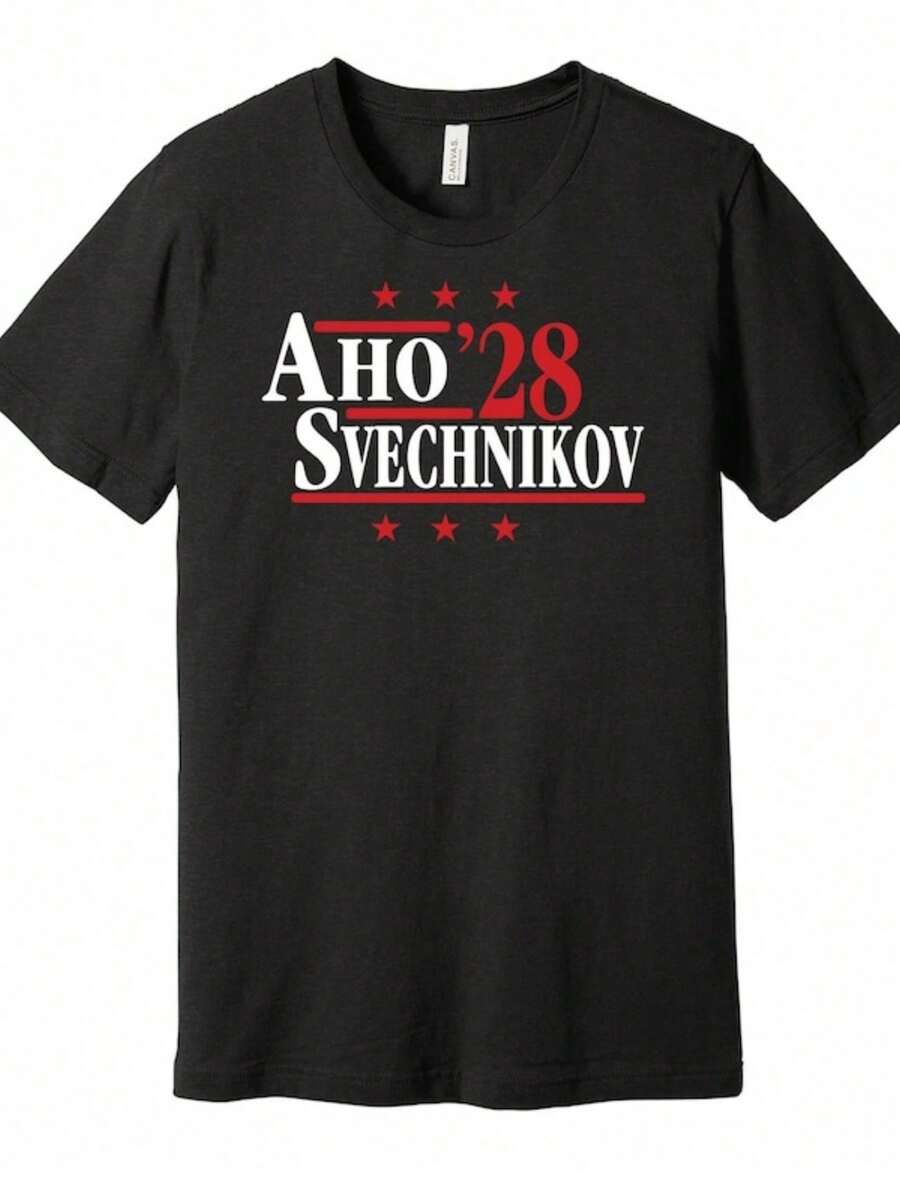 Aho & Jarvis '28 - Political Campaign Parody Tee - Hockey Legends For Fan Shirt - Schwarz - Übersicht 1