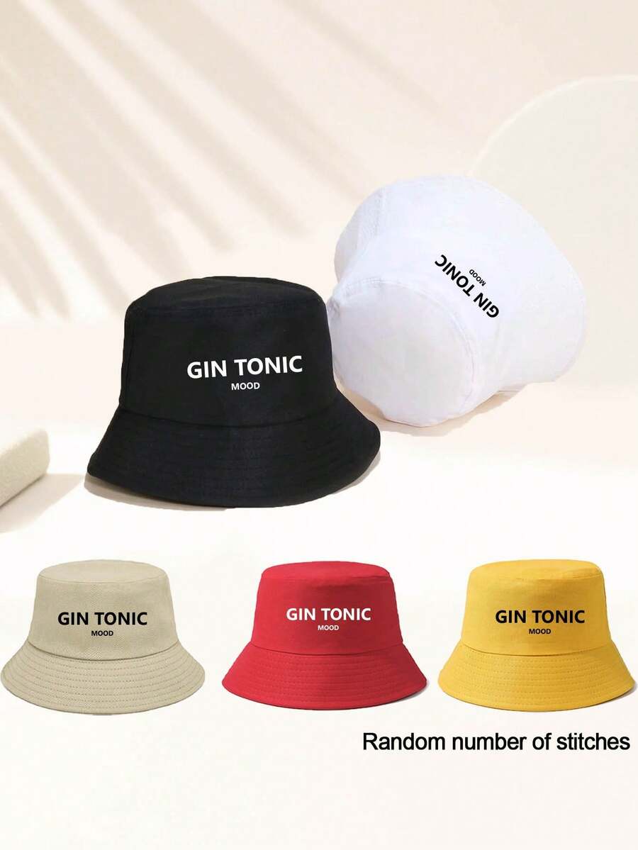 1個或多個中性趣味漁夫帽,情侶帽,印有「TONIC」。輕巧、耐用且舒適。極簡休閒風格,優雅夏季派對必備。適合購物、日常、戶外活動、旅行、釣魚、學校和其他場合。適合情人節、復活節、母親節、畢業季和六月節。四季頭飾,給家人和朋友的完美禮物。 - 多色3 - 查看 1