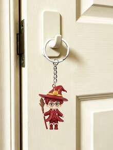 Harry Potter Character Acrylic Keychain, 2D Flat Design, Does Not Easily Deform, Bright Colors And Clear Patterns. Paired With A Metal Chain Buckle, It Is A Practical Item For Fans To Collect And Use Daily. - Multicolor - View 6