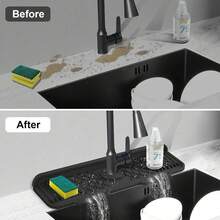 Kitchen Sink Splash Guard, Silicone Faucet Mat, 5° Sloped Design For Easier Drainage, 90° Foldable Design Compatible With Various Sink Countertops, Kitchen Supplies Kitchen Accessories Kitchen Tools - Multifunctional Drain Board - View 5