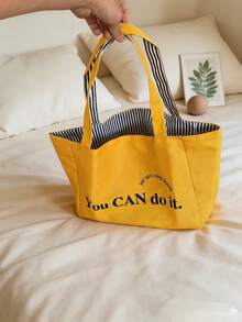 1 pieza Bolsa de playa de gran capacidad y diseño de moda - Diseño preppy plegable, con cierre de cremallera y correa de hombro fija, forro reforzado duradero, adecuada para trabajo, transporte, universidad, libros - Beige/Negro, bolsa de trabajo, bolsa minimalista - Multicolor - Ver 8