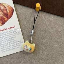 6pcs Cute Cat Resin Pendants, Suitable For Phone Strap Phone Camera Decoration, Cute Phone Charms, Soft And Cute Phone Pendants, Perfect Gift For Girlfriend And Couples - Multicolor - View 12