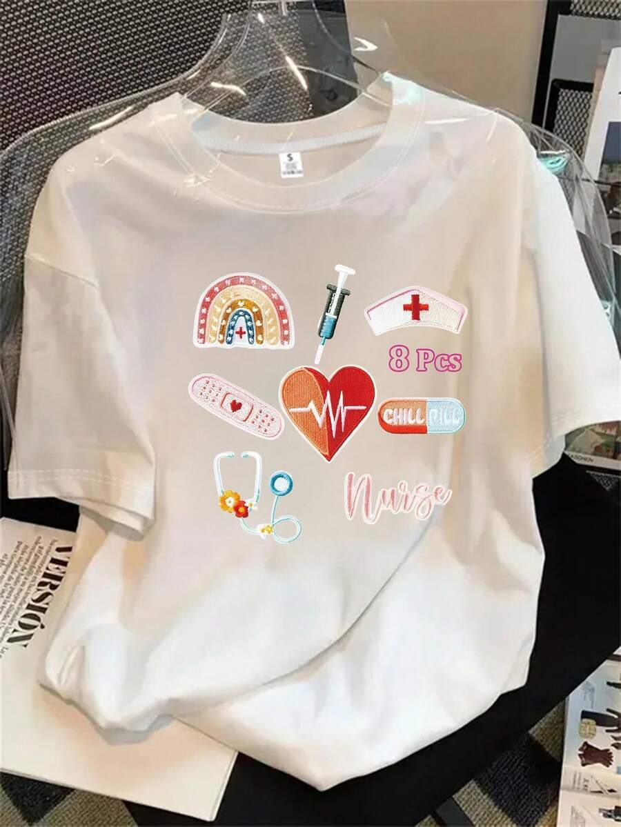 Halloween Graphic T-Shirt - 白色 - 查看 1