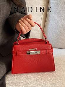 Women's Mini Fashion Versatile Color-Block Casual Handbag - Red - View 8