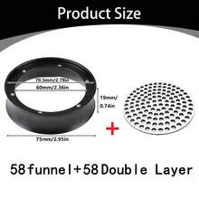 1 Set 58/54/51mm Magnetic Dosing Funnel And Filter Basket, Magnetic Espresso Dosing Ring, Reusable 1.7mm Filter Basket, 316 Stainless Steel, Fits All 58/54/51mm Portafilters, Espresso Making Tool, Espresso Accessory - Multicolor - View 22