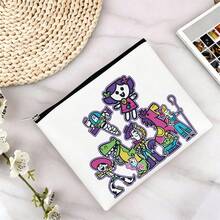 Disney Toy Story Characters Canvas Organizer Pouch, Vibrant Group Silhouette Design, Large Capacity Bag For Daily Toiletries & Makeup - 10 X 8.1 Inches - View 3