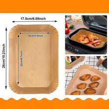 NEW 100*Air Fryer Paper+100*Circular Pad Paper Liners Disposable NonStick Parchment UK - VJN0173 - View 11