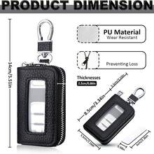 Nuevo estuche suave de cuero genuino para llaves de coche, soporte de llaves de coche de cuero PU, protector de llaves unisex para colgar en la cintura, adecuado para todas las llaves de coche - Unitalla - Ver 6