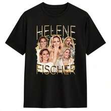 2026 Unisex Vuxen T-shirt Helene Fischer Tysk Sångerska T-shirts 100% Bomull Toppar Sommar Vintage Kortärmad T-shirt Rund Hals, Herr T-shirt, Herrmode, Y2k, Dam Blusar, Vintage Stil, Streetwear Mode, Cool Design, Perfekt för Vardagsbruk, Festivalstil, Mjuk & Lättviktig, Mjuk Bomull, Vardagskläder, Festivalstil, Mjuk & Lättviktig, Sommarsemester, Vardagskläder, Tvådelat Set, Fars Dag dam sommaroutfit dam sommaroutfit - Svart - Visa 1