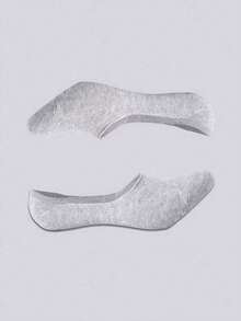 5/10 Pairs (Randomly Shipped) Plus Size Men's Non-Slip Silicone Heel Invisible Short Socks, Suitable For Daily Or Sports - Multicolor - View 5