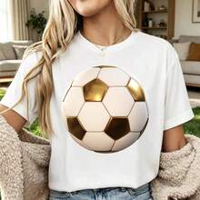 Vintage T-Shirt With  Gold Trophy Graphic - 白色 2 - 查看 7