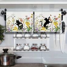 2pcs/Set, Floral Cat Pattern Kitchen Towels, Soft Absorbent Machine Washable, Suitable For Dining Table Decor, Kitchen, Dining Room And Living Room Decoration, Can Be Used As Daily Gift, Kitchen Decor, Kitchen Accessories - Multicolor - View 7