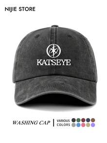 1件 Katseye 主題印花水洗復古棒球帽，防曬時尚帽，可調節尺寸多功能女款帽子，適合日常出遊、女生聚會、音樂節、動漫展、旅行、戶外運動、街頭穿搭 - A - 查看 6