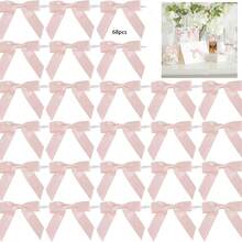 5/10/18/38/68 Pcs Satin Twist Tie Bows For Treat Bag Satin Ribbon Tie Bows For Tying Up Packages Present Bags Bakery Candy Bags Decorating Ribbon Bow Gift Wrap Bows - View 50