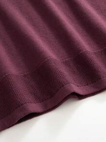 GIGOGOU New Arrival Autumn/Winter Long Knitted Sweater Dress, Casual Long Sleeve Loose Knit Dress - Red Violet - View 8
