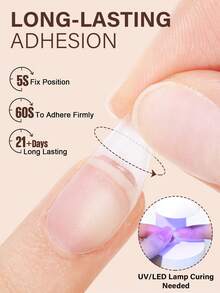 TOMICCA 2 PCS 15ml Nail Glue – Fast-Curing Under LED/UV Lamp, Soak-Off Removable, Long-Lasting Adhesive For Nail Art & DIY Home Salon - 2 PCS NAIL GLUE - View 3