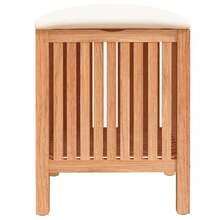 Bathroom Stool, Solid Walnut Wood, 40.5x40x52 Cm - Marrón - View 6