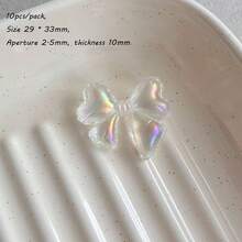 Acrylic Transparent UV Color Fat Bow Bead DIY Jewelry Mobile Phone Chain Keychain Production Accessories Materials - Multicolor - View 22