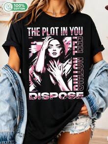 Vintage The Plot In You T-Shirt, Metal Music T-Shirt, Dispose Album T-Shirt, Rocker Feel Nothing T-Shirt, Post Hardcore Merchandise, Unisex Band Clothing, Gift T-Shirt - Black - View 1