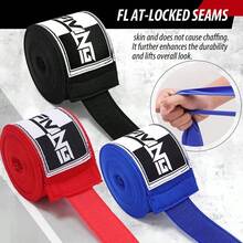 FIVING 1 Pair 450cm/177in Elastic Boxing Hand Wraps, 5cm Wide Breathable Wrist Support Bandages For Muay Thai MMA Kickboxing Training,Elastic Polyester Hand Protection Bandages For Men Women Martial Arts Workout - Multicolor - View 2