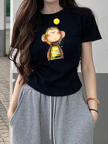 Women T-Shirts - Black - View 3