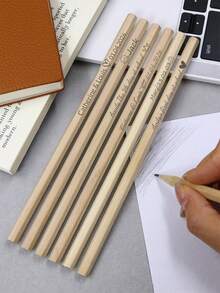 6-192pcs Custom Engraved Name/Text Pencils, Personalized Sketch Pencils,Customized Name Bulk Pencils,Customizable Golf Pencils With Erasers,Erasable Pencils,Fun Pencils,For Wedding,Birthday Gifts,Party Favor,For Classroom,Office, Reward - Style B - View 6