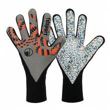 Men Women Professional Soccer Rugby Training Match Goalkeeper Gloves Non-slip Goalie Glove 4mm Thickness Latex Protection - Gris - Ver 9