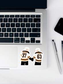 1pc Graham & Logan Hockey Sticker, BookTok Inspired Campus Sticker, Suitable For Kindle Paperwhite, Cute Fictional Novel Male Lead Sticker, Gift For Romance Novel Readers - Multicolor - View 4