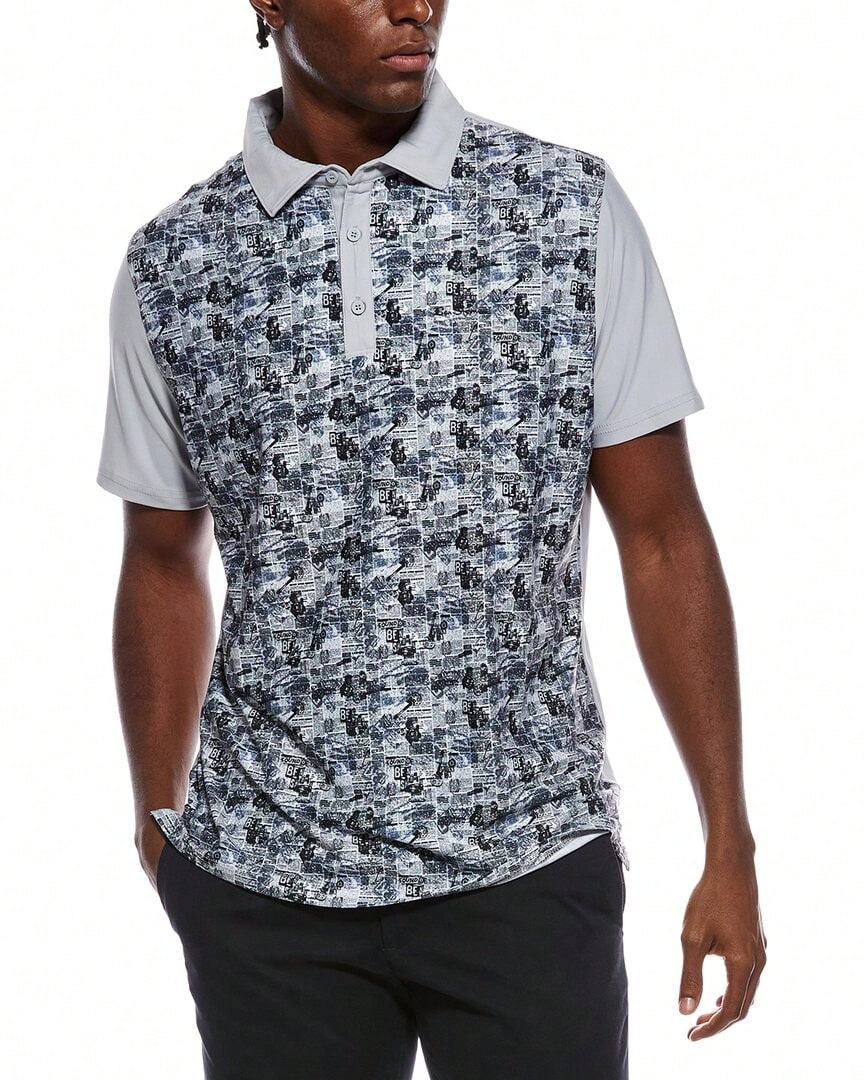 Ben Sherman Punk News Tech Jersey Sports Fit Polo Shirt - Gray - View 1