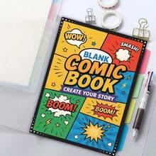 2026 Christmas Blank Comic Sketchbook, 30 Pages, Multi-Template American Style Storyboard Drawing Book, Bleed-Proof Paper, DIY Creative Gift, Inspiration Notebook For Comic Lovers - Multicolor - View 6