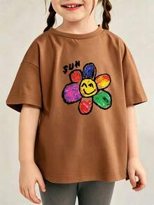 Ropa infantil elegante y sencilla con estampados bonitos ideal para cualquier salida casual en verano - Marrón - View 1