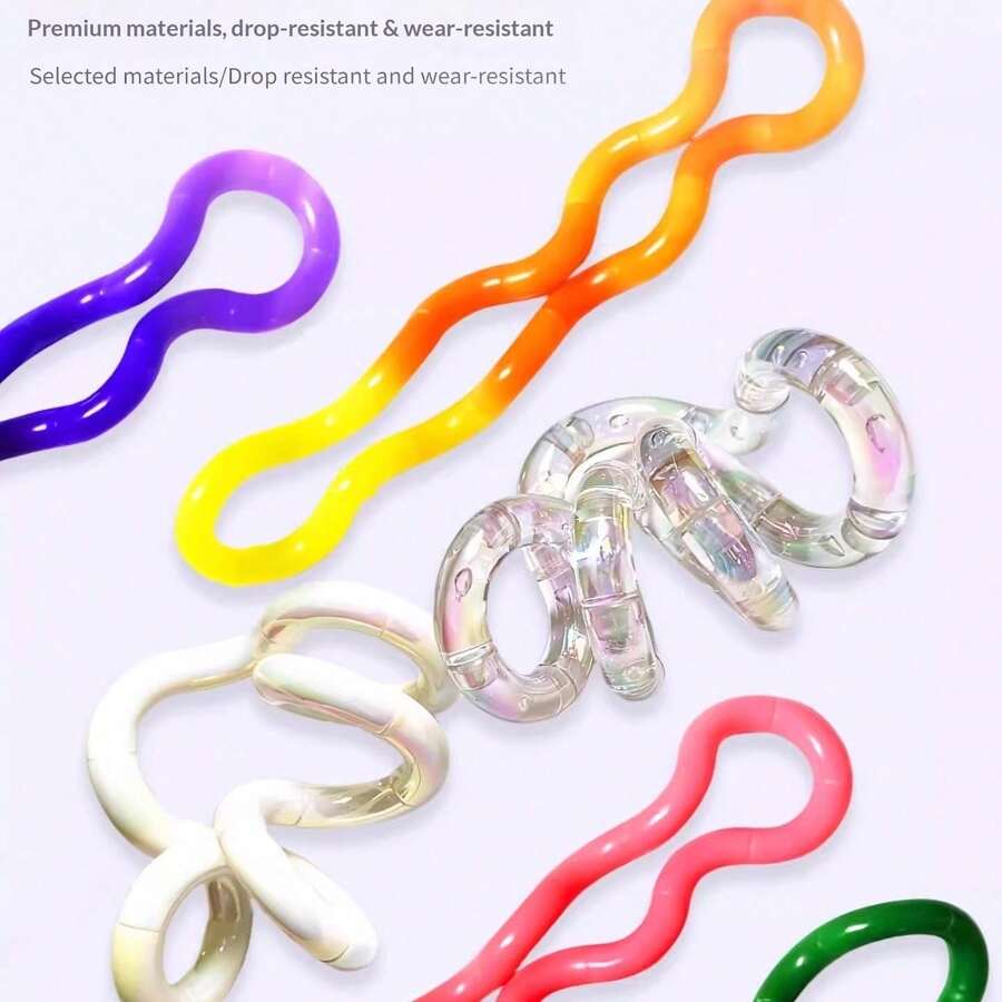 1pc New Temperature-Sensitive Twist Toy, Changes Into Multiple Shapes, Teen Stress Relief Toy, Crystal Color Twist Toy, Handheld Desktop Toy, Relieves Anxiety Anytime, Perfect For Outdoor, Office Stress Relief, Desktop Decoration, Classroom Prize, Party Gift And Holiday Gift!