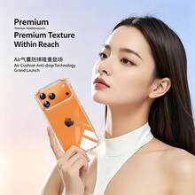Latest Large Hole Air Cushion Liquid Silicone Phone Case, Compatible With IPhone 17e, 17 Pro Max, 17 Pro, 17 Transparent Phone Cover, Silicone Case, Shockproof Phone Case, Air Cushion Phone Case, Solid Color Phone Case, Minimalist, Fashionable, Zero Formaldehyde - Clear - View 3