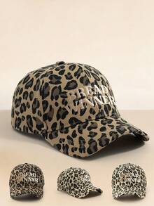 1pc Men's Embroidered Leopard Print Baseball Cap, Streetwear Fashion Casual Hat For Spring, Autumn, Travel, Beach Vacation - Multicolor - View 11