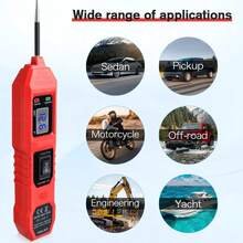 Automotive Circuit Tester With 4.5m Cable, Car Voltage Tester, Short Finder With Flashlight For Vehicle Wiring Repair, Truck, Engine, And Boat Diagnostic Tools - Red - Red - View 5