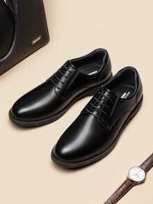 Men's Dress Oxford Shoes Classic Uniform Lace Up Formal Non Slip  For Churches Commuting Weddings Shoes - màu đen - Xem 1