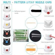 Universal Spray Paint Nozzle Tips Replacement Kit, 10 Assorted Caps For Spray Cans - For Precision Graffiti Art, Smooth Auto Touch-Up And DIY Projects - 10 Pack - View 5
