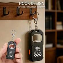 Portable Pocket Flashlight, LED Keychain Light, Rechargeable Mini Flashlight, Multifunctional Outdoor Camping Light With Bottle Opener - Multicolor - View 9