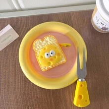 1pc Cheese Toast Bread Suitable For AirPodspro3 Apple Bluetooth Headphone Case 2/4 Generation Cartoon Protective Cover Cute - Multicolor - View 4