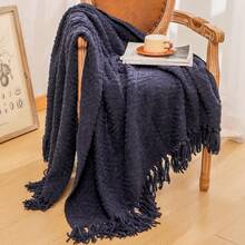 Sofa Blankets, Throw Blankets & Nap Blankets - Dark Blue - View 1