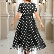 yonghongmaoyi1 Reflora Vestido floral elegante de talla grande, verano - Rosa - Ver 3
